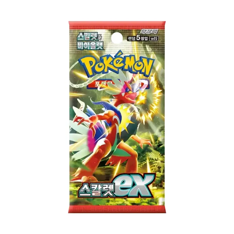 Pachete individuale de cărți din setul Pokemon TCG Scarlet ex, ediția oficială Coreeană