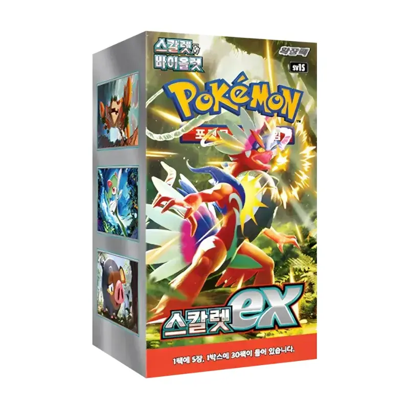 Cutie sigilată Pokemon TCG Scarlet ex Booster Box Display, ediția Coreeană, cu 30 de pachete