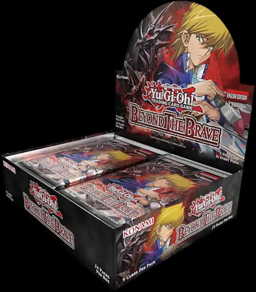 Cutia booster display Yu-Gi-Oh! Beyond the Brave, sigilată, prezentând ilustrația principală cu monștrii emblematici ai setului pe un fundal vibrant.
